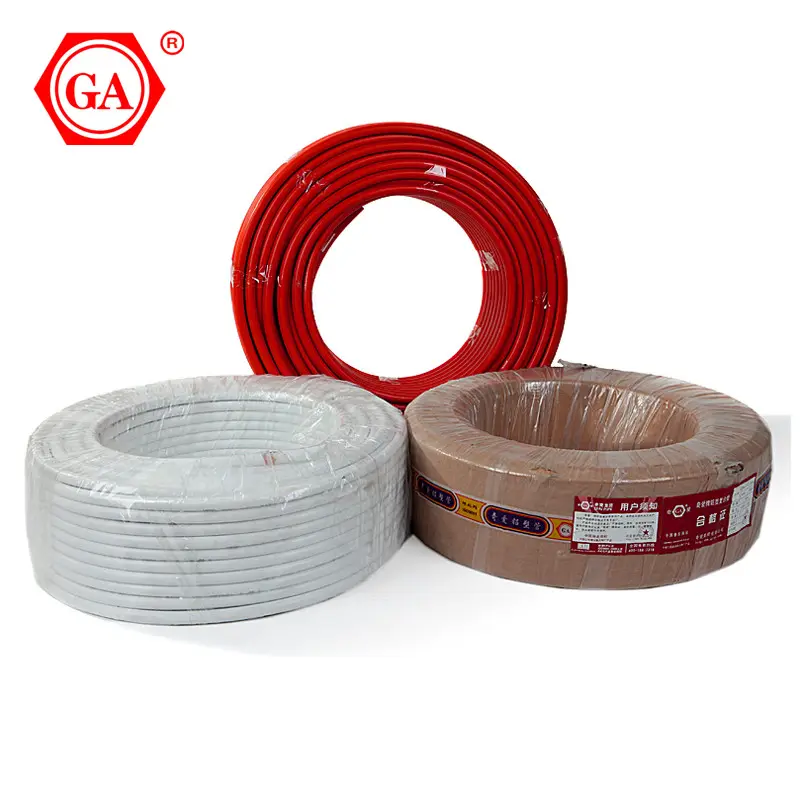 GA brand white red color aluminium pipe pex al pex plastic pipe for hot water cold water 1216 ,1418, 1620 ,2025,2632