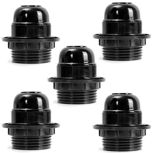 E27 Black color phenolic Base Bulb Socket Lamp Holder(250W,250V)