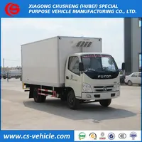 Factory price 5T 8T Mobile Freezer Cargo Van Refrigerated Truck for seafood Transport