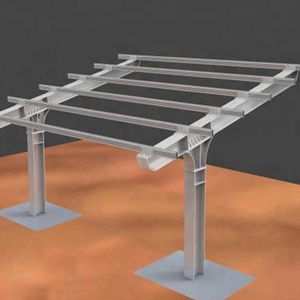 Poteaux en acier galvanisé pour abri voiture solaire - Product Image 2