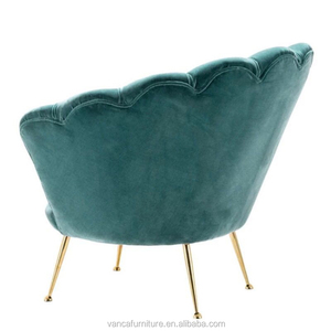 <strong>Red</strong> <strong>Velvet</strong> Fabric Flower Shape Lounge Leisure <strong>Chair</strong> - Product Image 3