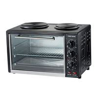 Aparelho de cozinha portátil de 30l, para casa, cozinha, pizza, forno elétrico com placa quente para cozinhar