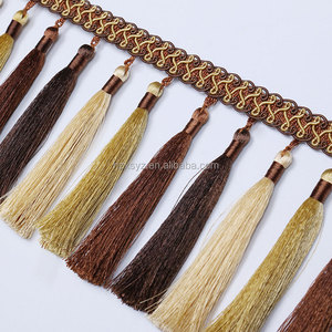 Tende con <span class=keywords><strong>frange</strong></span> in nappa all'ingrosso finiture e <span class=keywords><strong>frange</strong></span> in pizzo di cotone nappa per tende e tappeti - Product Image 3