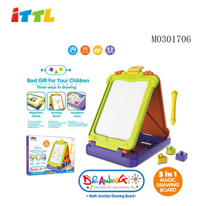 Juego de pintura de uso repetido para niños, delantal, bolígrafos de tela, juguete de dibujo pintado con grafiti, 2 uds. - Product Image 3