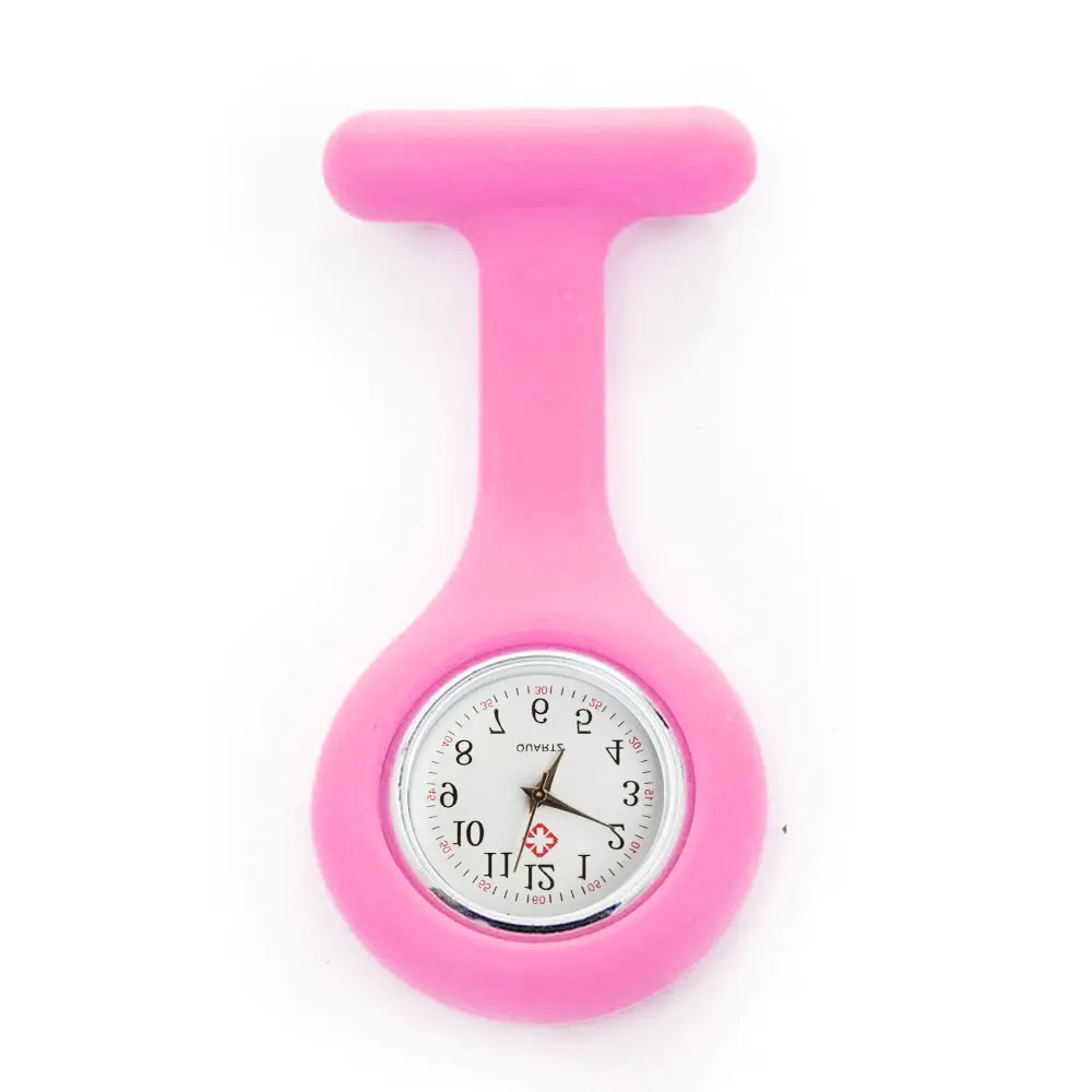 Vendita calda moda orologi da tasca orologio da infermiera in Silicone spilla tunica orologio da tasca con batteria gratuita Doctor Medical reloj de bolskirt