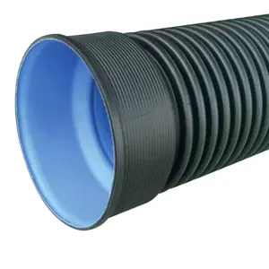 SN4 SN8 Hdpe Double Wall Corrugated Drainage Pipe Plastic Culvert Pipe For Sewer Drainage