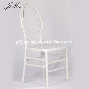 Chaises de mariage empilables, 3 pièces, chaises blanches en bois, Phoenix, Royal - Product Image 2