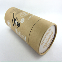 Boîte ronde en papier kraft recyclé faite à la main pour l'emballage des aliments, du thé, du café