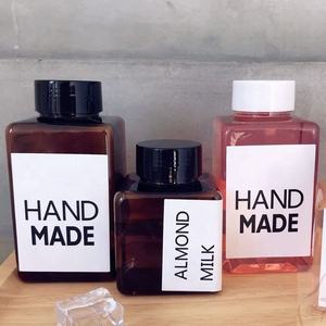 Kare şekilli <span class=keywords><strong>PP</strong></span> plastik Pet şişe 100ml-1000ml seyahat dostu boş vidalı kapak su çay gıda suyu logosu için - Product Image 2