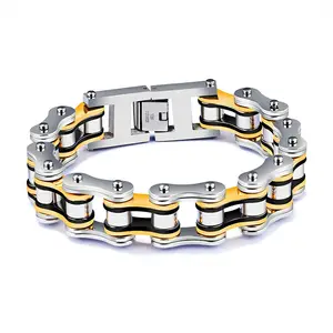 Marlary New Product Personalized Colorful 316L Stainless Steel Jewelry <strong>Bike</strong> Motorcycle <strong>Chain</strong> Mens <strong>Bracelet</strong> - Product Image 1