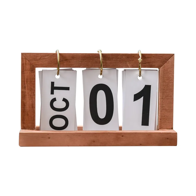Плитка календарь аксессуары для рабочего стола древесина павловнии вечный календарь для стола