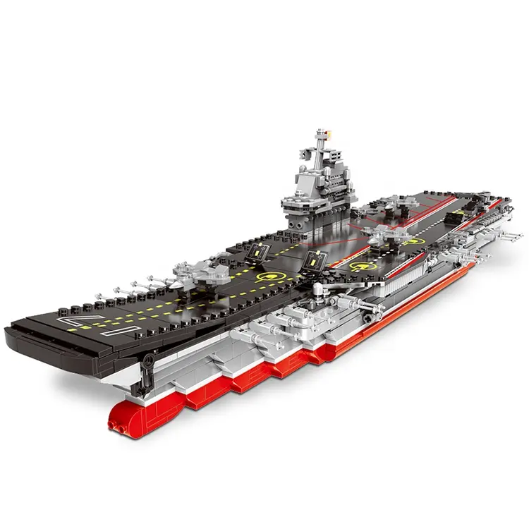 XB06020 large model carrier military vessel aircraft kids plastic toys block for kids legoi