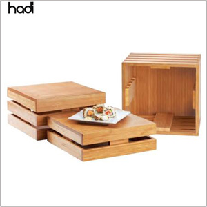 Hotel forniture ristorazione elevazione decorativo di esposizione di prodotti di <span class=keywords><strong>legno</strong></span> dessert buffet del banco di mostra/buffet riser <span class=keywords><strong>in</strong></span> Guangzhou - Product Image 5