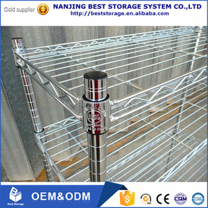 Thép Không Gỉ Hoặc Sơn Tĩnh Điện Hoặc <span class=keywords><strong>Chrome</strong></span> <span class=keywords><strong>Wire</strong></span> <span class=keywords><strong>Mesh</strong></span> Kệ Với Bánh Xe - Product Image 3