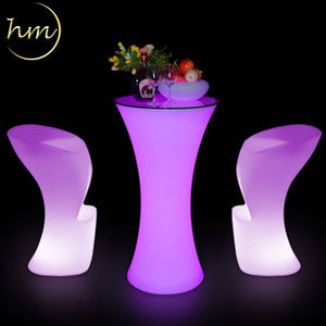 Inteligente iluminado colorido alto Led superior silla mesas de cóctel - Product Image 2
