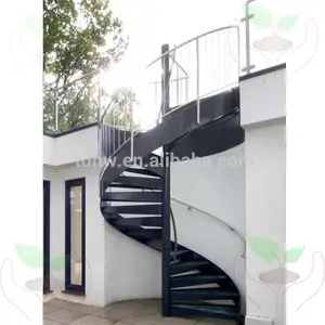 Externe gebrauchte Metall wendeltreppe mit Glas profil und Edelstahl geländer/feuer verzinkte Wendeltreppe