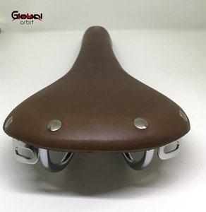 ราง280X150mm หนังสีดำ Cr-Mo สำหรับจักรยานเสือหมอบทำจากหนังเบาะหนังสีน้ำตาล - Product Image 5