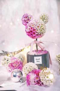 <span class=keywords><strong>Mousse</strong></span> florale en résine pnéionique 3D, avec Mickey au cœur de panda, 1 pièce, en stock - Product Image 3