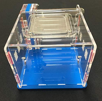 Cage en acrylique pour répulsif, boîtier pour insectes, nid d'alimentation, nid de ferme, 4 Tubes de Test