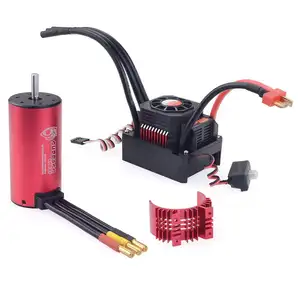 Moteur sans balais étanche pour voitures, 1 à 8, moteur rc 3674 avec arbre, esc 120a, rc