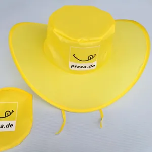 Tùy Chỉnh In Logo Polyester Nylon Ráp Gấp Cowboy Sun Hats Với Pouch