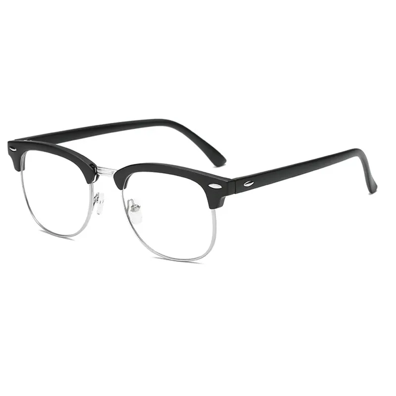 Morglow Kacamata Baca Minus, Lensa Mata Klub Hitam Murah Setengah Bingkai MGP3016