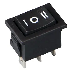 Kcd1 mô hình 3 vị trí Rocker chuyển đổi bảng điều khiển màu xanh Chiếu Sáng Đèn cqccertified ON-OFF-on chức năng 3 pin Max. Voltage 250VAC 1A - Product Image 1