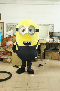 Jouissance CE de bande dessinée <span class=keywords><strong>minion</strong></span> mascotte costumes pour adultes, utilisé de mascotte costumes pour vente EM-209 - Product Image 5