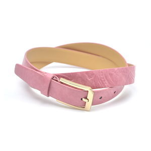 Kenycarocn — <span class=keywords><strong>ceinture</strong></span> en <span class=keywords><strong>cuir</strong></span> Vegan rose pour femmes, personnalisée, en microfibre, à la mode, avec boucle ardillon en or de 25mm, vente en gros - Product Image 4