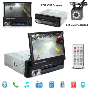 Autoradio Podofo <span class=keywords><strong>BT</strong></span> 1Din con Schermo Touch HD Retrattile da 7 Pollici, MP5, SD, FM, USB, 8 LED IR, Telecamera Posteriore - Product Image 2