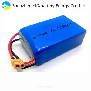 ईगल फाइंडर बैट बोट के लिए उच्च ऊर्जा घनत्व वाली लिपो बैटरी 7.4V 10000mah *2 सिंगल सेल2S2P 20Ah