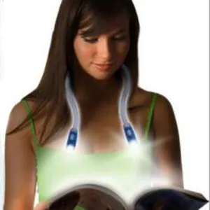 4 LED 4 Modes Hand送料Adjustable Neck Hanging Huglight Reading Book Light