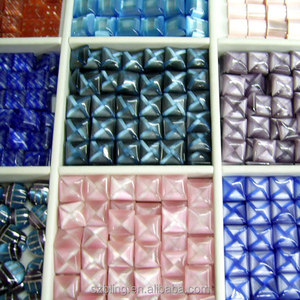 Đồ trang sức làm bằng tay ngọc trai vỏ với màu đá Mosaic cho Khuy măng sét - Product Image 5