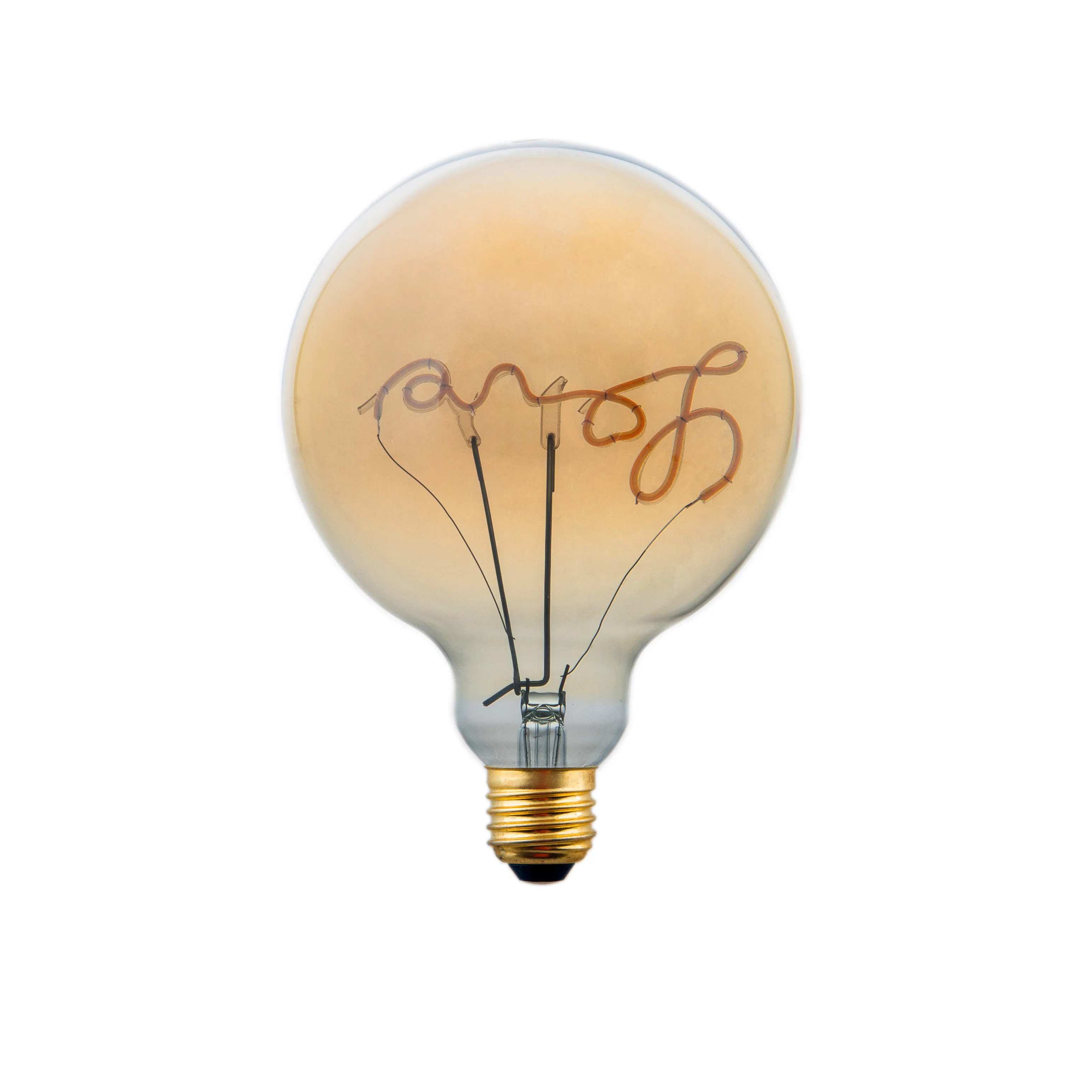 Vintage Edison LED Filament Bulbs G125 220-240V 8W E27 3000K With LOVE filament design ling lamp