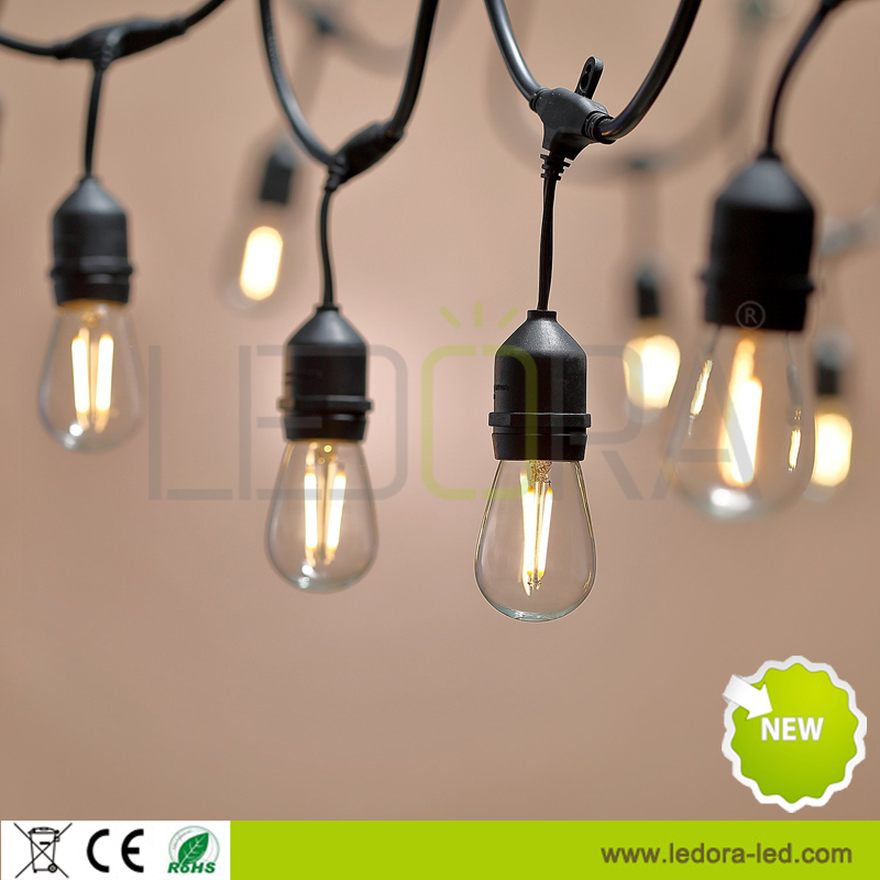 LEDORA 48Ft S14 2W Edison Filament Bulb String Lights AU Plug - Outdoor Waterproof Holiday Lighting