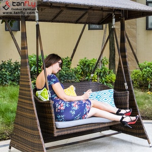Patio esterno 2 posti sedia a dondolo con baldacchino giardino amore sedia pensile Versatile <span class=keywords><strong>mobili</strong></span> da esterno - Product Image 6