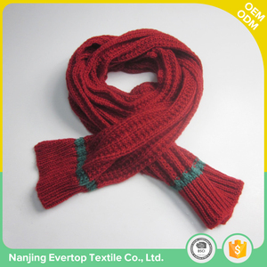 Usine directement vente <span class=keywords><strong>de</strong></span> mode <span class=keywords><strong>cravate</strong></span> hiver tricoté imprimé écharpe femmes - Product Image 1