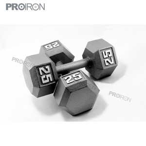Sports Goods, crossfit cast iron painted hexagonal dumbbell, weight gym - Product Image 1