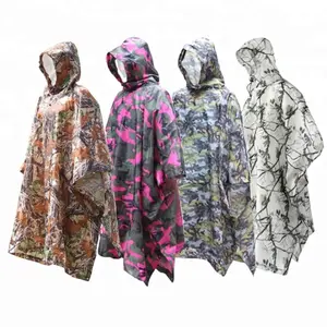 2019 trend Versatile Camouflage di Campeggio Esterna Impermeabile Cappotto di Pioggia Poncho Mantello