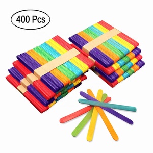 400 Palitos de Helado de Colores, Palitos de <span class=keywords><strong>Madera</strong></span> Jumbo de 4.5 Pulgadas para Manualidades, Palitos de Helado para Manualidades DIY - Product Image 1
