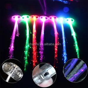 New Years Eve Party Flash Barrettes Light-Up Fiber Optic Clip for Braids Promotional Party Supplies