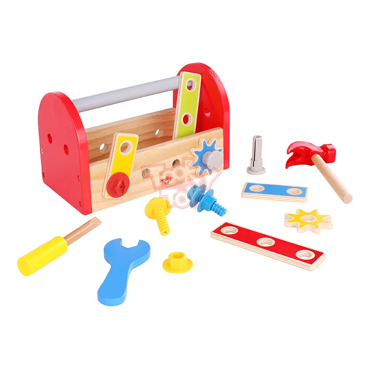 Popular Design Wooden Tool Kit Set Toy Wooden Tool Box