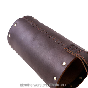 Genuine Leather Bottle <b>Holder</b> <b>Wine</b> Carrier Flask Cover - Product Image 4