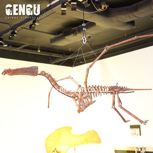 Estatua de fósil de dinosaurio de Metal para interiores, esqueleto de dinosaurio colgante para centros comerciales, aeropuertos, guarderías, escuelas - Product Image 1