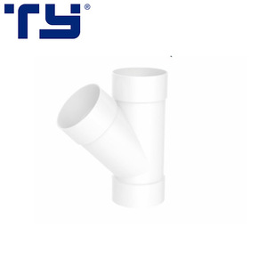 ASTM D2665 Nhựa Tiêu Chuẩn UPVC 45 Độ Bằng Ống Thoát Nước Phù Hợp Skew PVC <span class=keywords><strong>Y</strong></span> WYE <span class=keywords><strong>Tee</strong></span> - Product Image 3