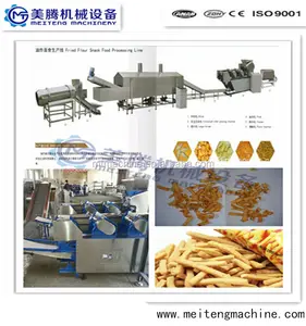 El más popular! Merienda máquina frito crujiente frito snackfood línea de producción/Frito Harina Cornetas Merienda FoodMachine