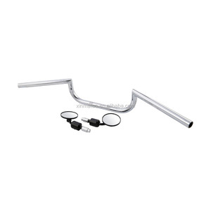 Manubrio <span class=keywords><strong>vintage</strong></span> per <span class=keywords><strong>moto</strong></span> da 7/8 pollici con specchietti retrovisori laterali per Cafe Racer Bobber Chopper Custom XF161001-01-E - Product Image 4