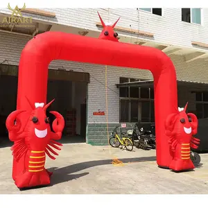 Cina fabbrica di promozione gonfiabile gamberi/pollo forma di aragosta arco palloncino per il ristorante pubblicità