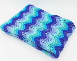 Ma Thuật Màu Xanh Lá Cây Không Khiếm Khuyết 7gg Đo 100% Acrylic Miễn Phí Mô Hình Đầy Màu Sắc Cầu Vồng <span class=keywords><strong>Crochet</strong></span> Mềm Handmade Bé Đan Ném Chăn - Product Image 6