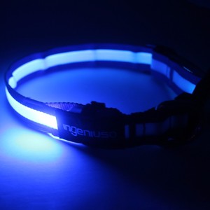 High Quality Custom Nylon LED <strong>Glow</strong> Pet <strong>Collars</strong> with Animal Pattern &amp; Ribbon Decoration Wholesale Pets Toys and Accessories - Product Image 2